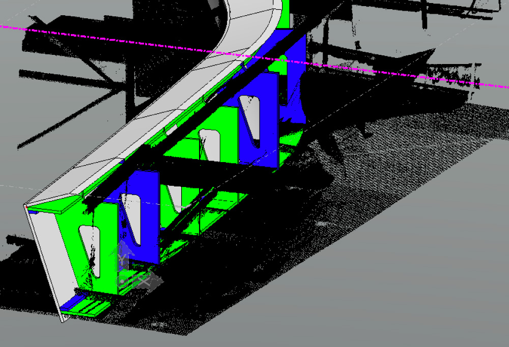 3b. Progettazionestruttura complessa balconata sul contesto strutturale